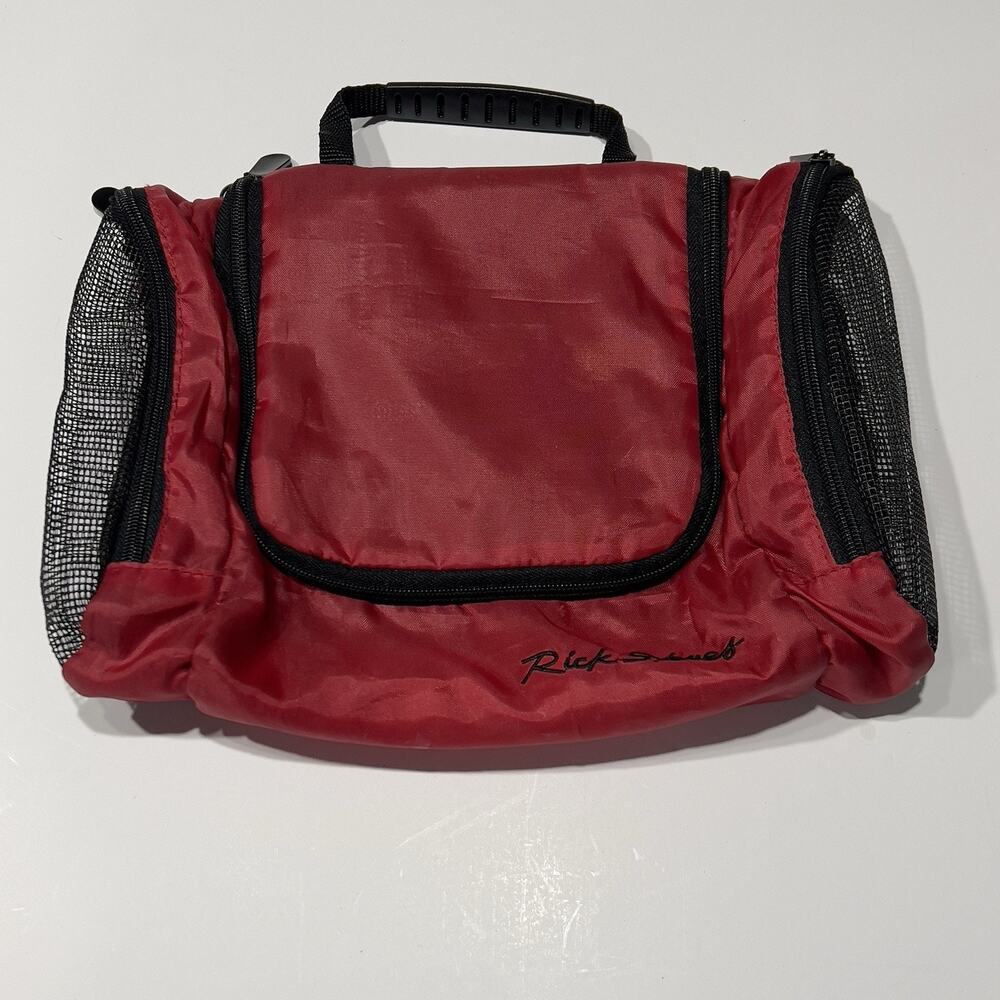 Rick Steves Classic Toiletry Kit Bag Red Lightweight, Hanging Hook